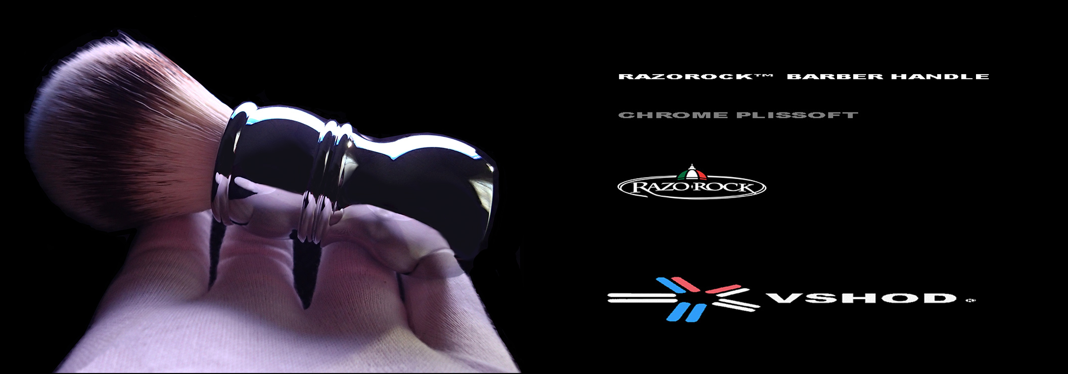 RAZOROCK SHAVING BRUSH - SOLID CHROME SILVERTIP PLISSOFT - Hand Made Italian Barber Shaving Brush - Australia